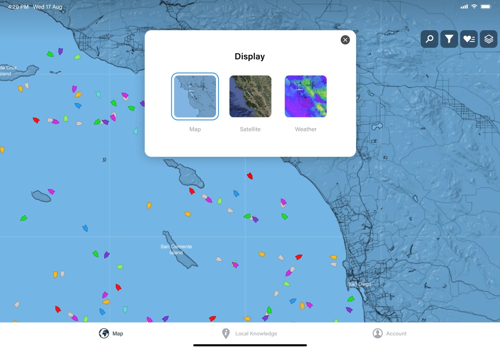 Change Map View